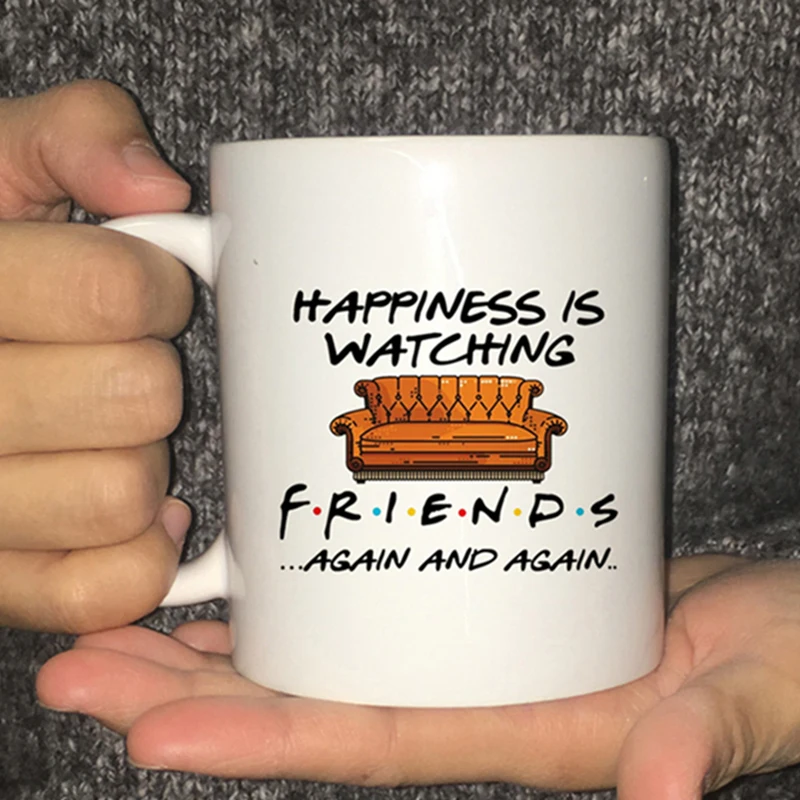 1 шт. Новинка 350 мл классические кружки счастье-смотреть друзей для путешествий