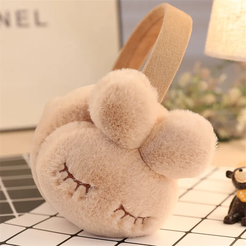 

Регулируемые! Милые зимние наушники с мультяшным кроликом для женщин теплые наушники подарки для девочек чехол для ушей AD0605