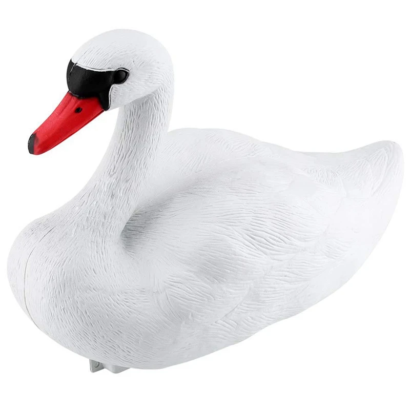 Swan Decor Pond Statue Protector Floating Ornamental Lifesize Goose Bird Hunting Bait Garden Decoration (# 1) | Дом и сад