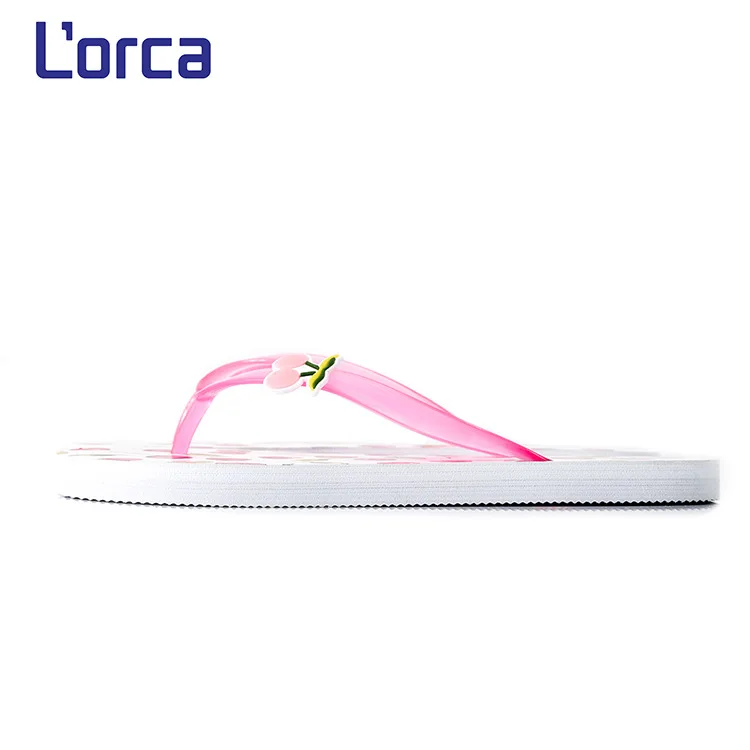 Шлепанцы женские с фруктами пляжные сандалии без застежек тапочки для