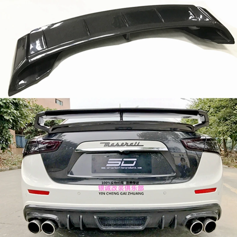 Неокрашенный задний спойлер из углеродного волокна и ФАП для Maserati ghidb5. стиль GT