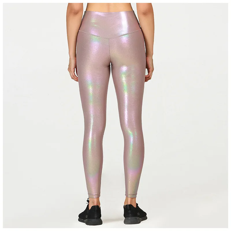 IMLARIO блестящие леггинсы для тренировок высокая посадка йоги фитнеса приседания