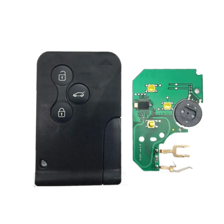

3 Buttons 433Mhz ID46 PCF7947 Chip Emergency Smart Remote car Key card For Renault Megane 2 Scenic Card II With Small Key