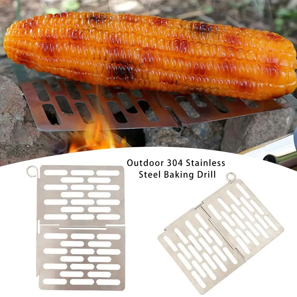 Складная мини корзина для барбекю из нержавеющей стали портативная гриль