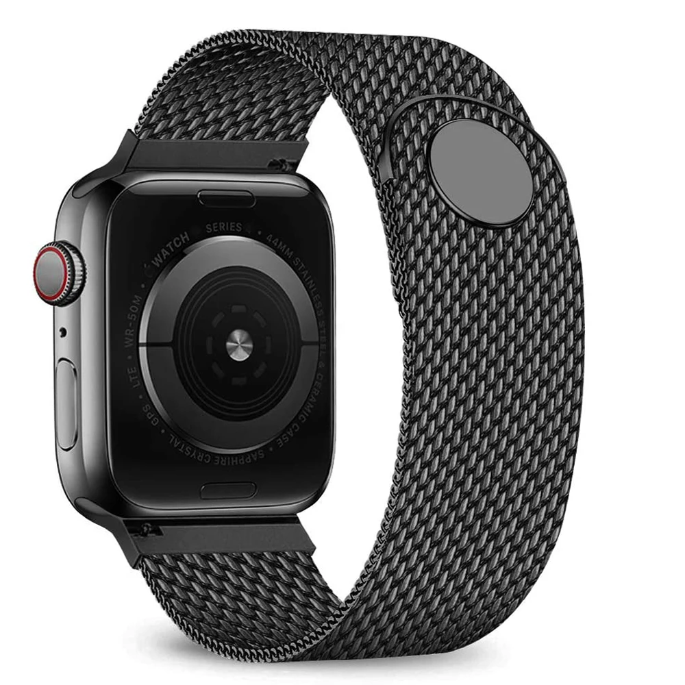 

Ремешок для Apple watch band 44 мм 40 мм, браслет из нержавеющей стали с магнитной петлей для iwatch 6 5 4 3 SE 7, 38 мм 42 мм
