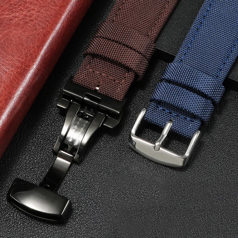 Nylon Watchband Replacement Tissot Seiko Mido Canvas Men's Wristband 18mm 19mm 20mm 21mm 22mm 23mm 24mm