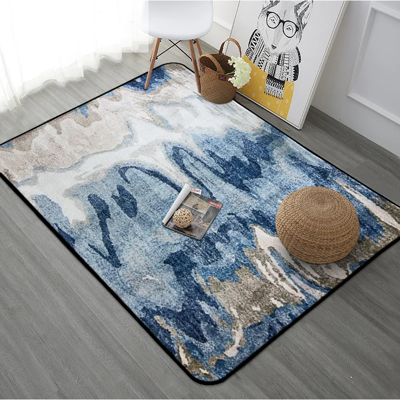 

New Big Size Floor Mat Rugs Abstract Painting Printed Bedroom Tapete Household Rectangle Alfombra Room For Carpet Carpets Living