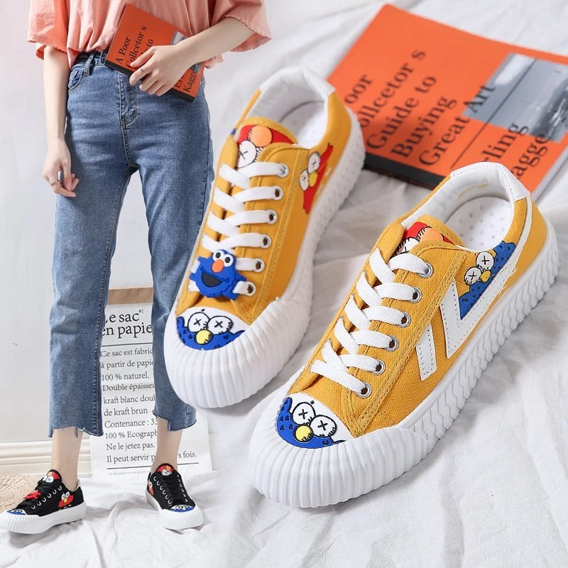 

Spring and autumn casual fashion canvas shoes women 2021 spot flat lace-up single shoes women