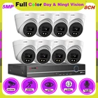 Камера видеонаблюдения, 8 каналов, 5 МП, NVR, POE, двусторонняя аудиосвязь