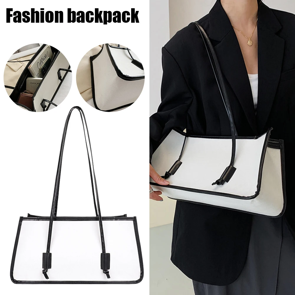 

Изысканные женские сумки для подмышек из искусственной кожи, Женская Яркая Цветная Холщовая Сумка через плечо, вместительные сумки-тоут на ...