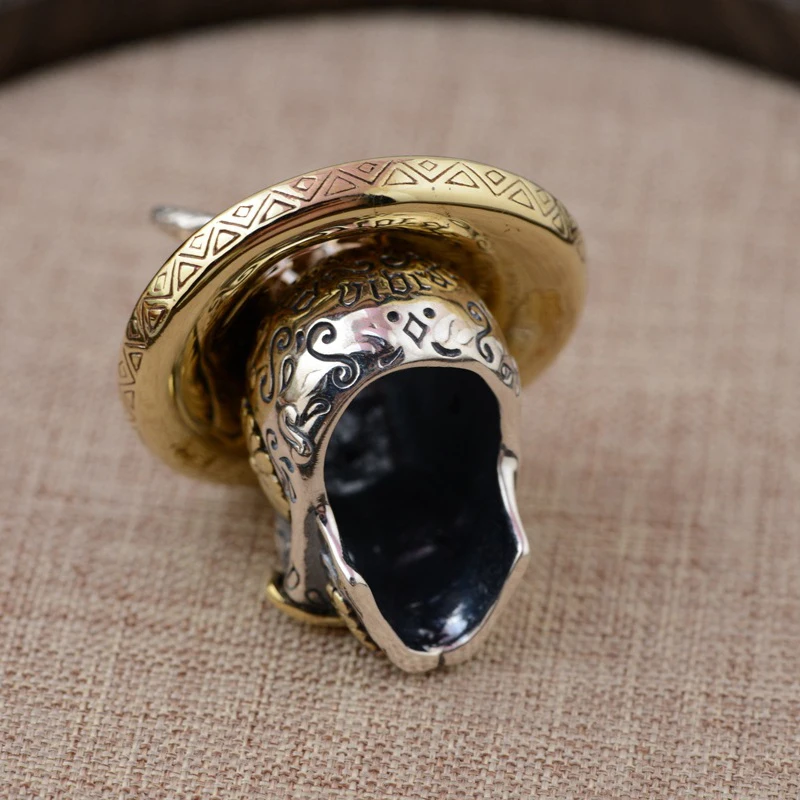 Готический 100% настоящий 925 пробы Серебряный кулон с черепом модный крутой панк