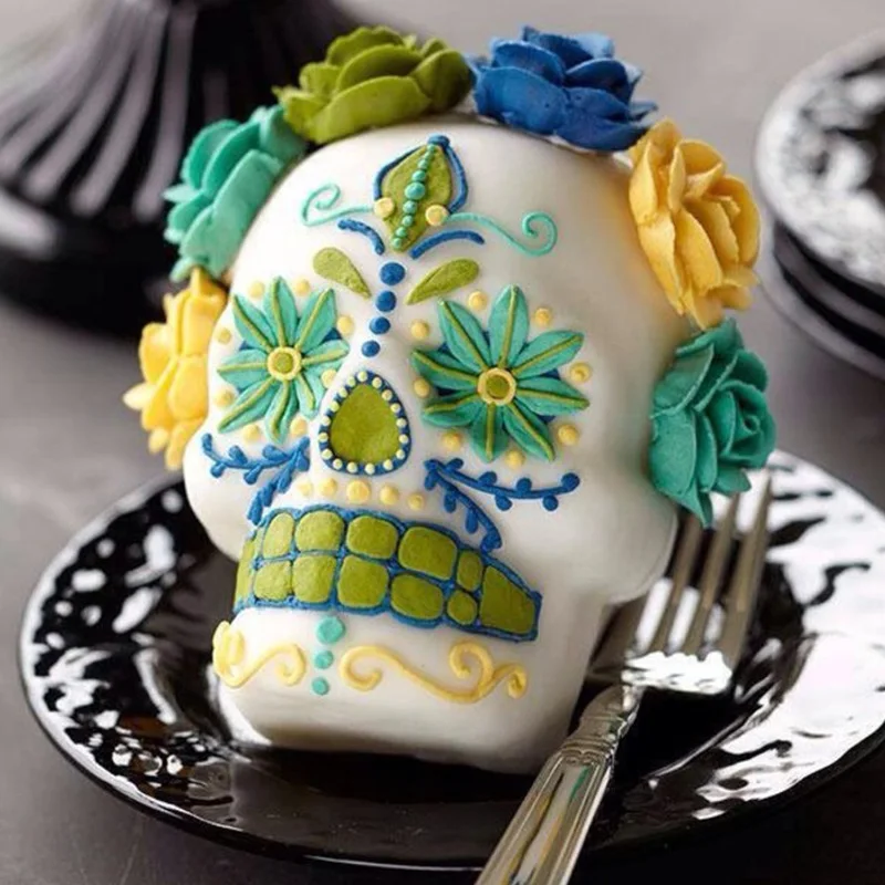Halloween Pumpkin Skull Cake Mold Aluminum Alloy Pan Baking Tin Tray Trays For Kitchen Tool |