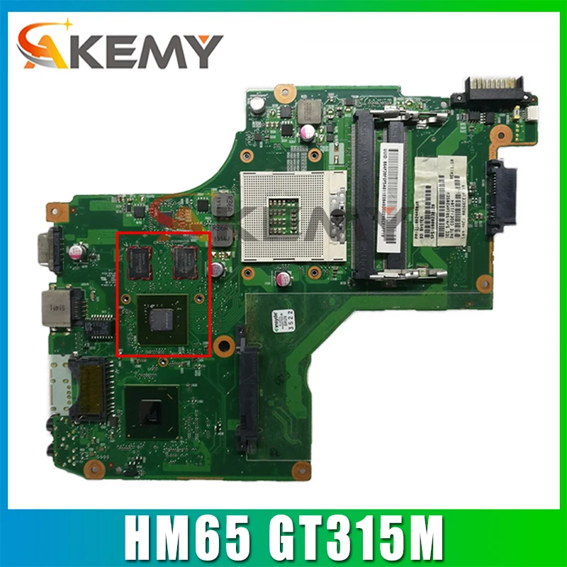 

AKEMY 6050A2448001-MB-A02 CT10RG PN 1310A2448004 SPS V000238080 for toshiba satellite C600 C640 Motherboard HM65 GT315M