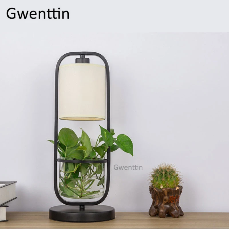 Современные настольные лампы в виде горшка для растений сделай сам