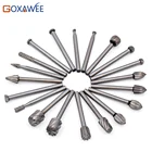 GOXAWEE 20 шт. вращающийся инструмент из быстрорежущей стали Dremel фрезеровочный нож напильники для деревообработки резной резьбы резец инструменты аксессуары
