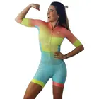 Женский триатлоновый велосипедный костюм, летний купальник с коротким рукавом, одежда на заказ, велосипедная майка, комбинезон, одежда для велоспорта