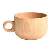 wooden tea milk cups portable chinese coffee mug beech water drinking mugs drinkware lemon juice teacup gift