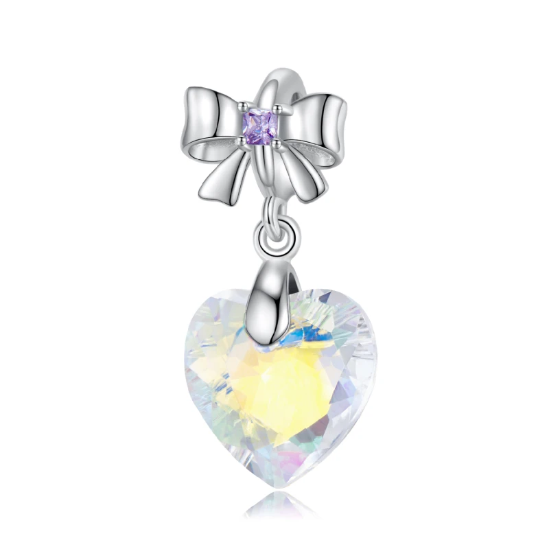 

Fairytale Crystal World 925 Sterling Silver Golden Light White Pendant DIY Neckalce Women Accessories Charms Bracelet Jewelry