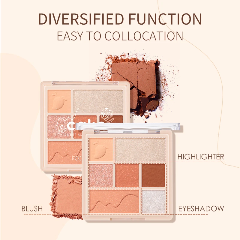 FOCALLURE палитра теней для макияжа хайлайтеры Румяна профессиональные тени