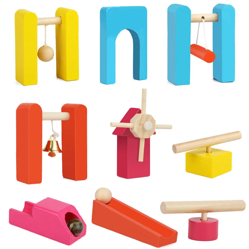 

2-120pcs/set Color Sort Wooden Domino Institution Accessories Blocks Jigsaw Adult Dominoes Games Montessori Toys for Children