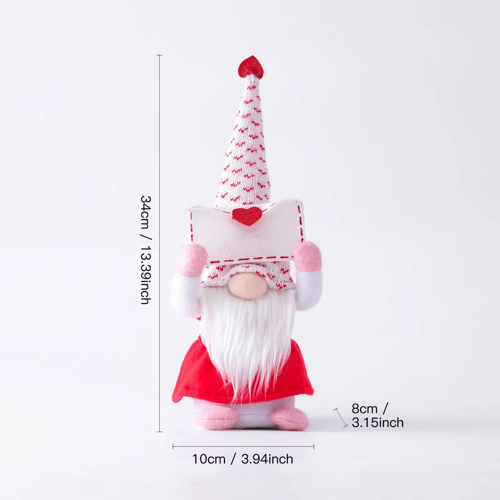 

2pc Cloth Doll For Valentine's Day Decorations Bedroom Living Room Desktop Decoration Standing Post 34x10x8cm valentijn w1