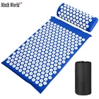 Акупрессурный коврик, массажный коврик, набор подушек, аппликатор для шеи, ног, коврик для йоги с иглой, Подушка для спины