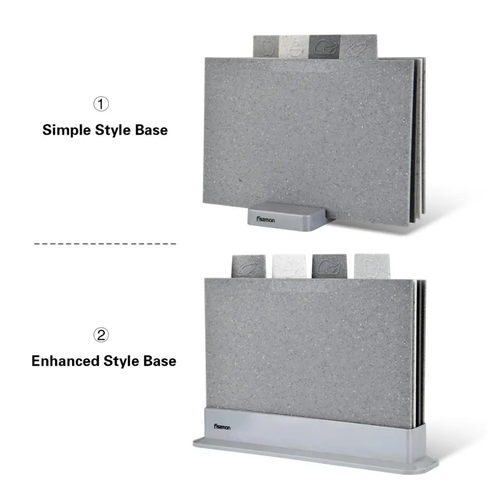 Антибактериальная пластиковая разделочная доска Fissman с мраморным покрытием