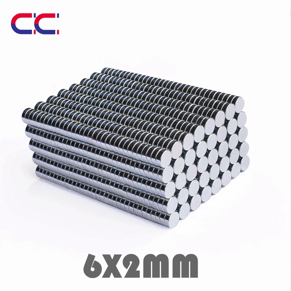 100/200/500 шт 6x2 мм Неодимовый Магнит Сильные круглые магниты N35 диск 6*2 поисковый