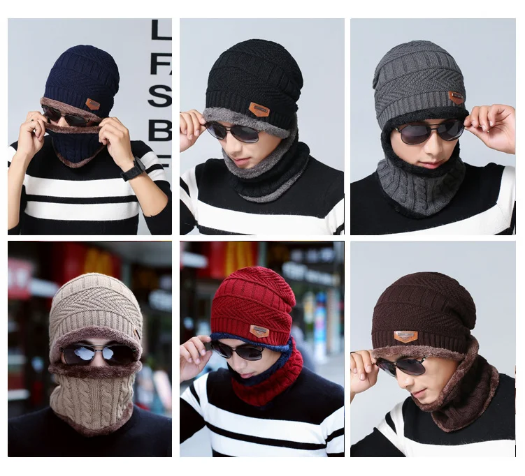 Мужские и женские шапочки вязаная шапка зима мужская утепленная для мальчиков