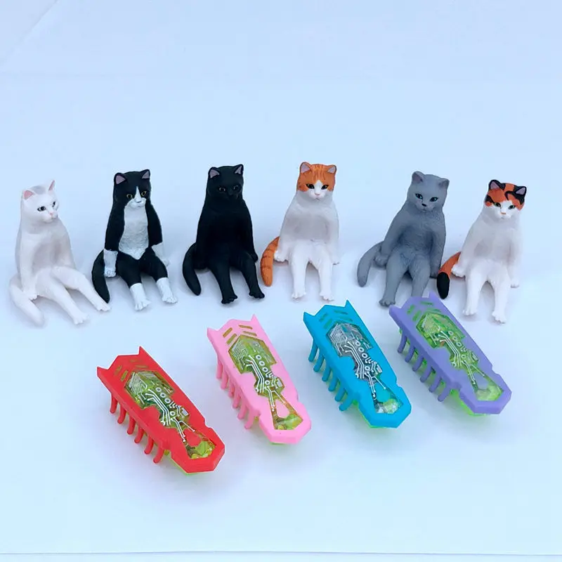 [MPK Store] Таракан и мышь на батарейках, игрушка для кошек, электронный таракан, забавная игрушка для кошек - Цвет: Random-Nanobugs