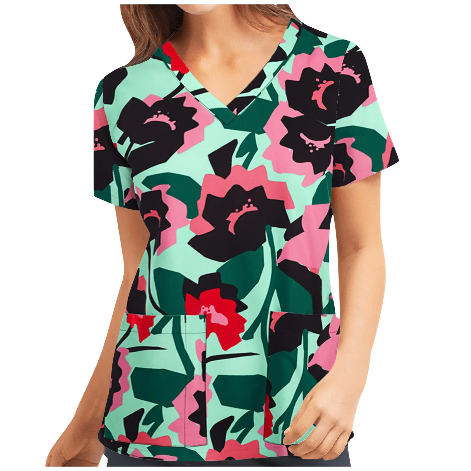 Для женщин Большие размеры скрабы Топ Голубые ботинки летние шорты с длинными