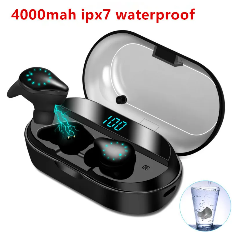 TWS 5 0 Bluetooth 8D стерео наушники беспроводные IPX7 водонепроницаемые 4000 мАч