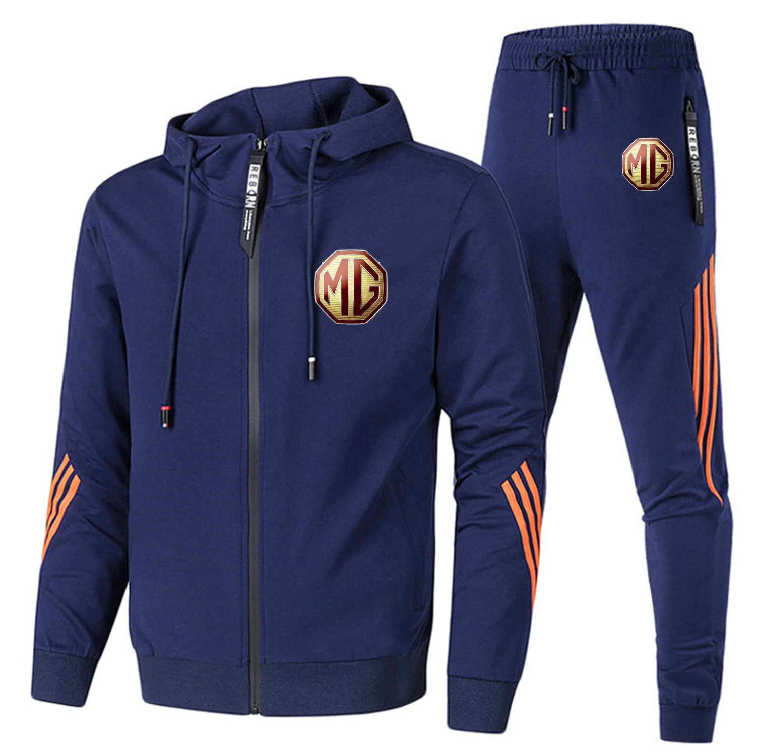 

Новинка 2021, осенний мужской свитер, пуловер и Мужская спортивная одежда из двух предметов, Мужская молодежная Повседневная Спортивная одеж...