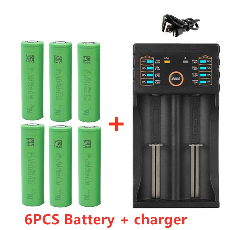 2021 новый оригинальный 3 7 V 3000 MAH Li ion 18650 Аккумулятор для SONY US18650 VTC6 mah батарея + 1pcs USB