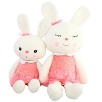 kawaii clothes rabbit fashion soft stuffed animals kids pink clothes animal dolls children birthday gift baby toy