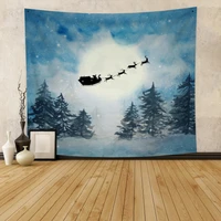 laeacco christmas decoration tapestry bedroom living room wall hanging tapestry home decor mat for christmas new year