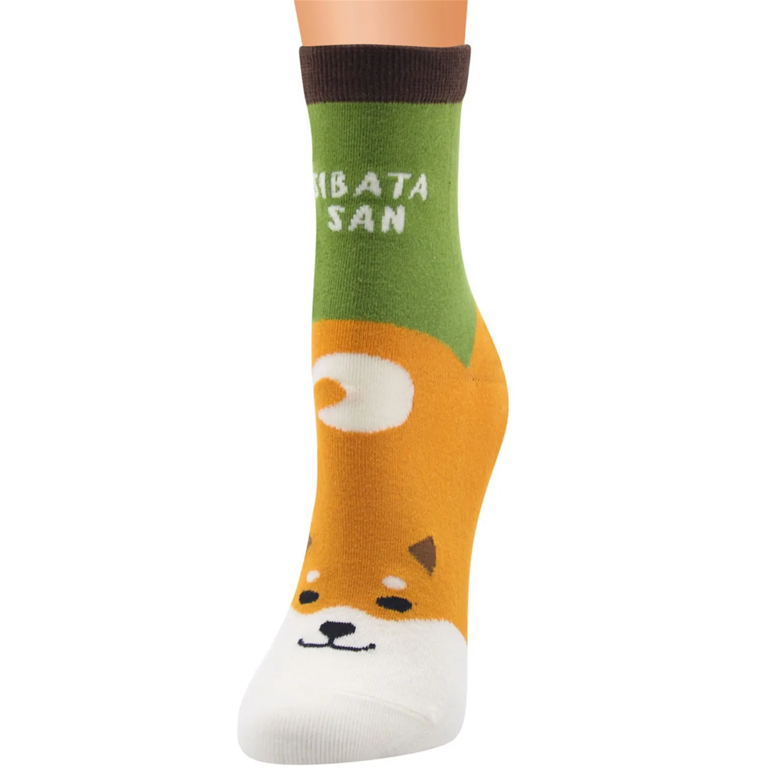 

Повседневные женские спортивные носки из смешанной хлопчатобумажной ткани с рисунком носки с изображением мультяшных животных Cat Sweat De La ...