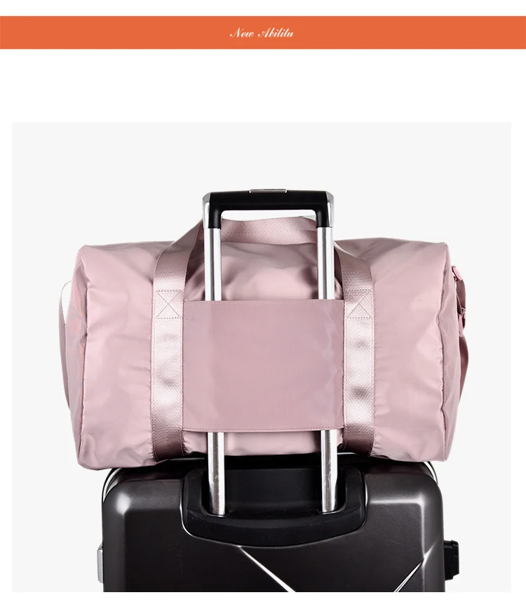 Women Training Handbags Female Short-Distance Duffel Package Large Capacity Folding Storage Fitness Waterproof Bag Waterproof