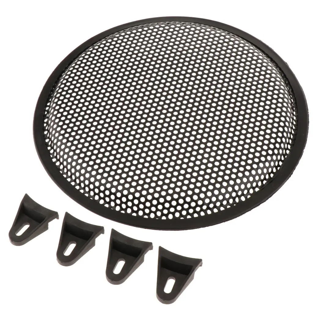 

Speaker Grills Cover Case With Screws Audio Accessoric Black 10inch
