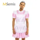 Платье горничной для взрослых, с фартуком и повязкой на голову