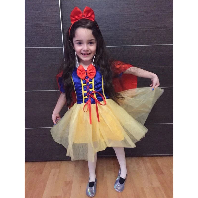 Snow White Princess Dress for Girls Fantasy Christmas Party Dresses Children Clothing Infant Girl Cosplay Costume Kids Clothes | Детская
