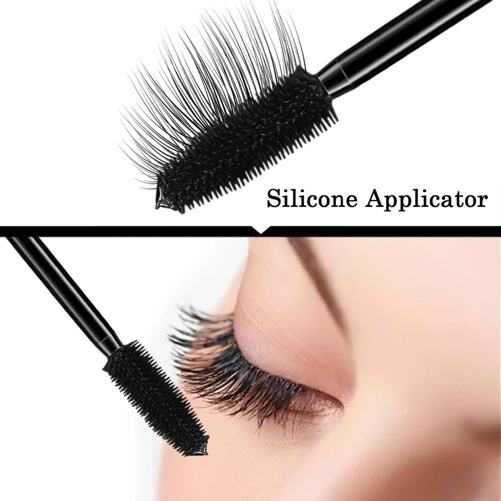 

Eye mascara for eyelashes 4D Silk Fiber Eyelashes Lengthening Mascara Waterproof Long Lasting Black Eyelashes Eye Cosmetics