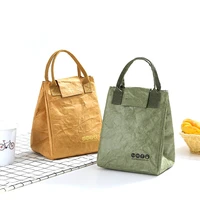 new dupont paper literary meal bag insulated bag aluminum foil thickened lunch box bag women light handbag lunch bag