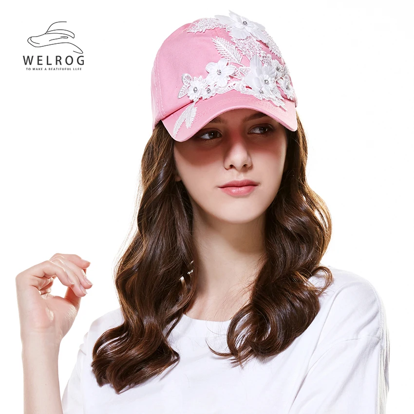 

Бейсболка с вышивкой WELROG, джинсовая кепка стразы, модные головные уборы в стиле хип-хоп, регулируемые модели для девочек и мальчиков