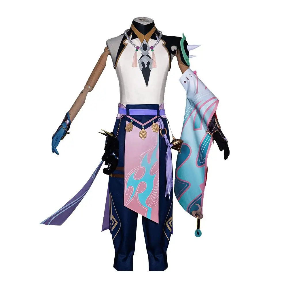 Новый игровой костюм дженсин для косплея якша Сяо C00175-A |