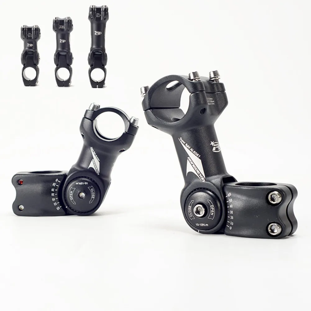 

Aluminium Mountain Bike Adjustable Stem 25.4/31.8mm Stem Raiser 90-125mm Stem For MTB Road City Bike Bicycle Part Rise Extender