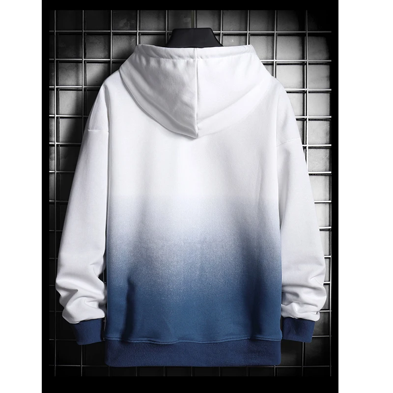 Толстовка мужская с длинным рукавом свитшот градиентными цветами уличная одежда