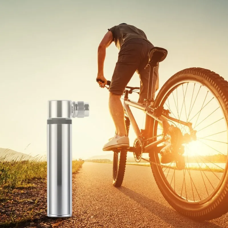 

Mini Bicycle Pump Aluminum Alloy Cycling Hand Air Pump Ball Tire Inflator MTB Mountain Road Bike Pump 120PSI For AV/FV