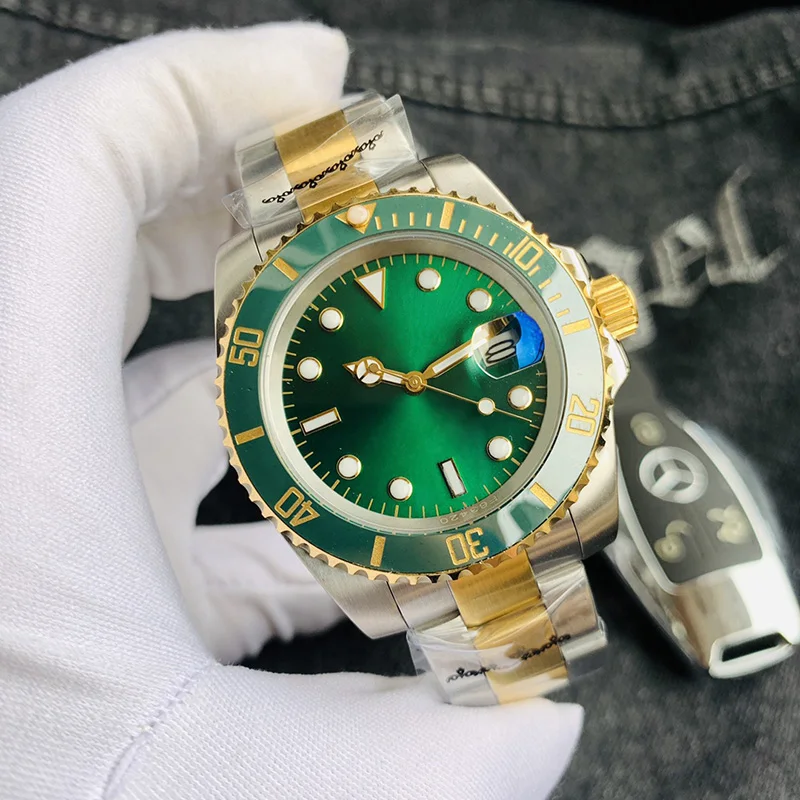 

2021 New Luxury Brand Watch Men's Waterproof Steel Band Mechanical Watch AAA Watch Green Watches F63420