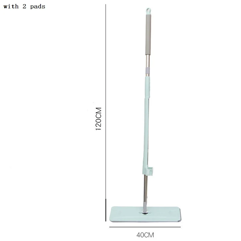 

Flat Mop Free Hand Washing Lazy Mop Stainless Steel Handle Spin Clean Tool Microfiber Pad Mops Household Kitchen Floor Cleaning
